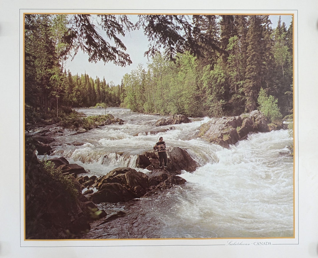 1980s Canada Saskatchewan Travel Poster Original Vintage Poster Etsy