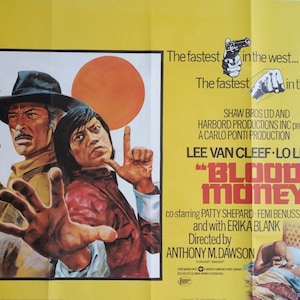 1974 &quot;The Stranger and the Gunfighter/Blood Money&quot; Movie Poster - Original Vintage Poster