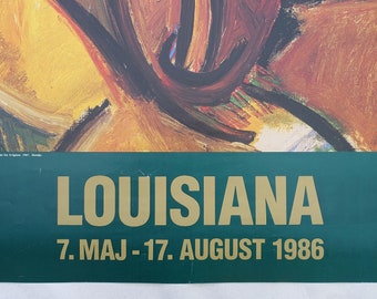 1986 ピカソ美術展 ルイジアナ ポスター - オリジナル ビンテージ