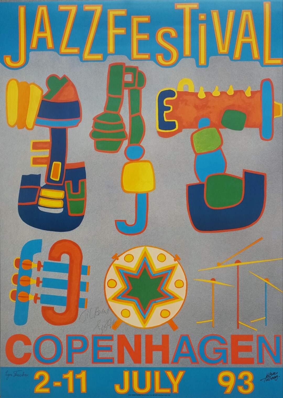 1993 Copenhagen Jazz Festival (signed) - Original Vintage Poster