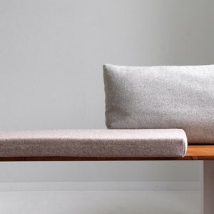 Wool bench cushion in custom sizes for modern seat by LinenSpace