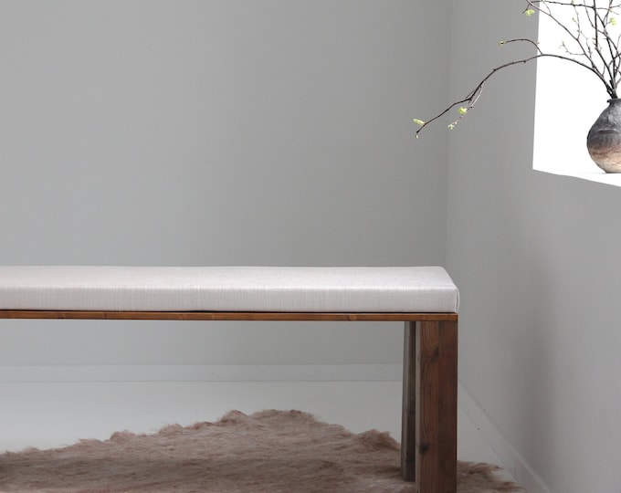 Linen Custom Bench Cushion Etsy