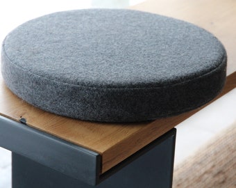 Round chair cushion pad with insert - floor pillow with a cover