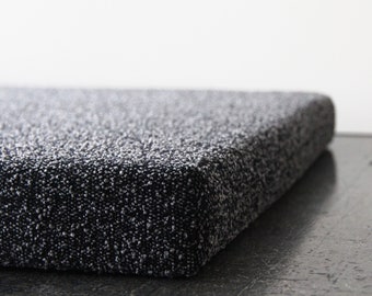 Custom bench cushion dark gray charcoal almost black for indoor use by LinenSpace