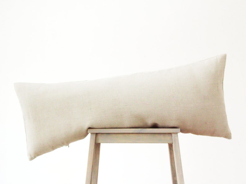 Extra long body pillow case custom linen cover for xl lumbar Etsy