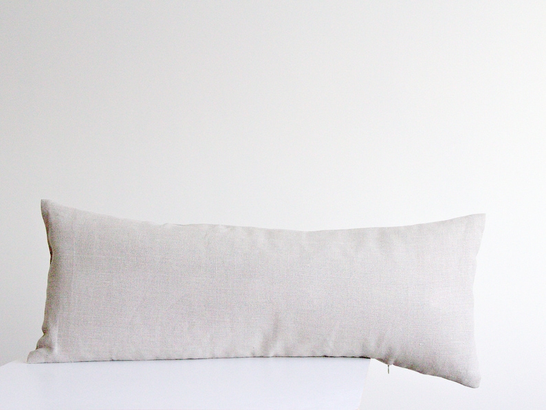 Extra long body pillow case custom linen cover for xl lumbar Etsy