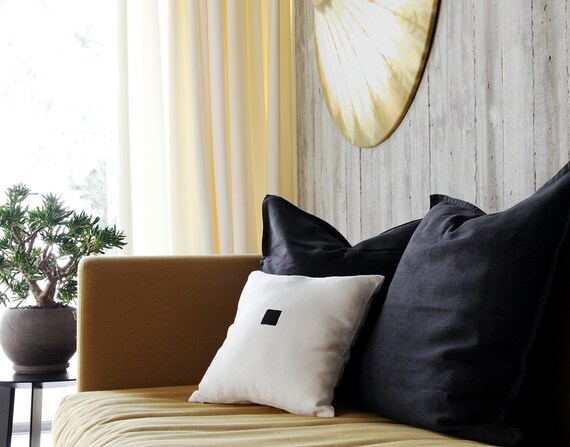 Black And White Pillow Case Laconic Japan Cushion Cover With Minimalist Rustic Square Minimalism Japanese Style Linen Cushion Covers