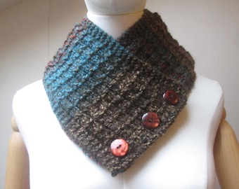 Hand Knitted Cable Twist Neck Warmer ~ Snood ~  Scarf ~ Chunky Yarn