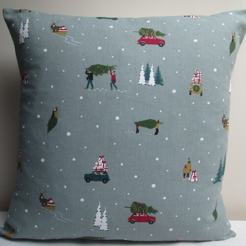Sophie Allport christmas Holly & Berry Handmade Cushion Etsy