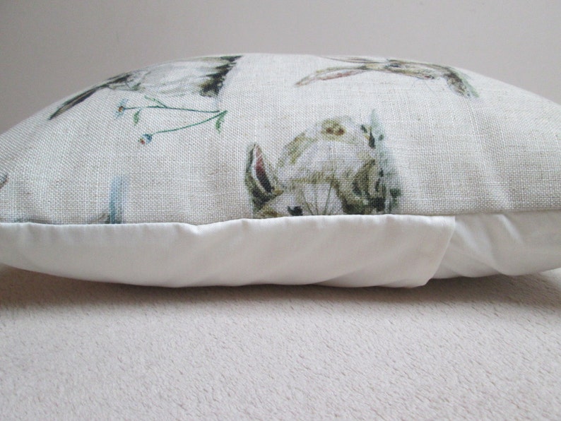 Vintage Bunnies Linen Blend Cushion Cover Pillow Cover 16