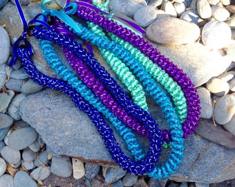 Hawaiian Braided Shampoo Ribbon Lei- Purple, Turquoise, Light Green, Royal Blue, Black (34”to 37” lengths)