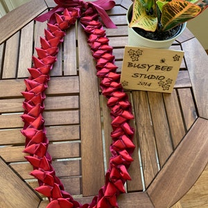 Samoan Ula Fala Inspired Ribbon Lei
