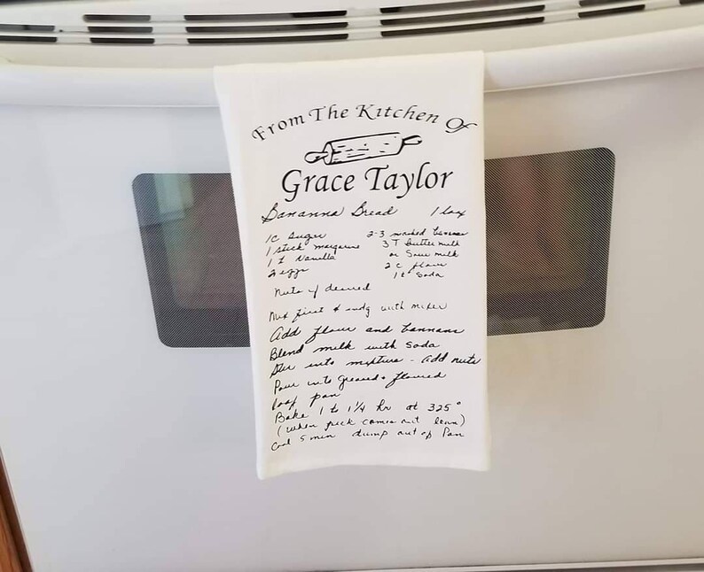 Custom Recipe Towels No Hidden Fees Free Design Multiple Etsy