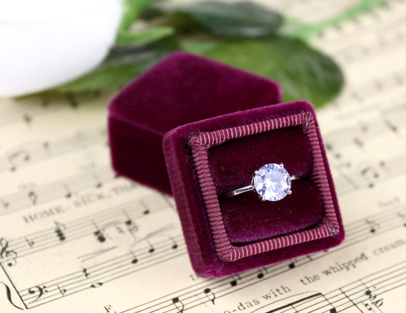 Red Engagement Ring Box by The Family Joolz