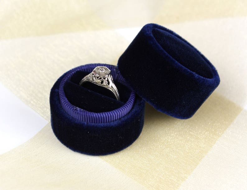 Handmade Ring Box Ring Box Blue Ring Box Wedding Ring Box Gift for the Bride Ring Bearer Box