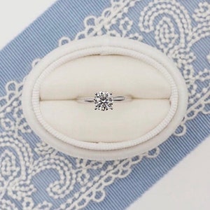 Wedding Ring Box, Oval Ring Box, White Ring Box, Ring Bearer Pillow, Handmade Ring Box, Ring Box