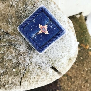 Frosty Blue Engagement Ring Box by The Family Joolz
