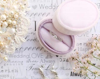 Orchid Velvet Ring Box, Purple Ring Box, Lavender Ring Box, Ring Bearer Box, Engagement Ring Box, Purple Wedding Ring Box