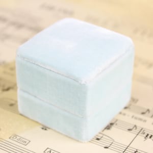 Light Blue Handmade Ring Box by The Family Joolz