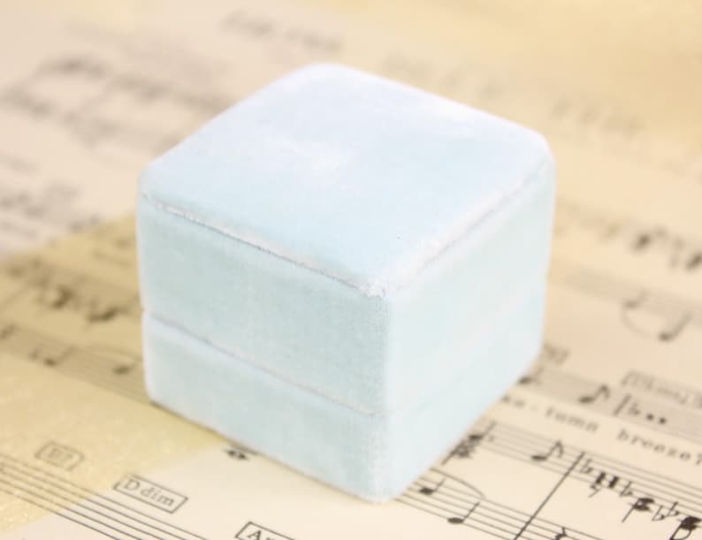 Light Blue Handmade Ring Box by The Family Joolz