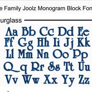 Hourglass Font Example by The Family Joolz