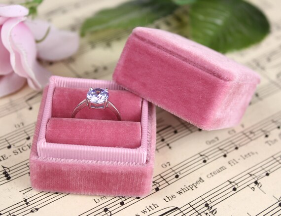 pink engagement ring box