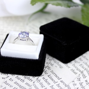 Black and White Engagement Ring Box by The Family Joolz