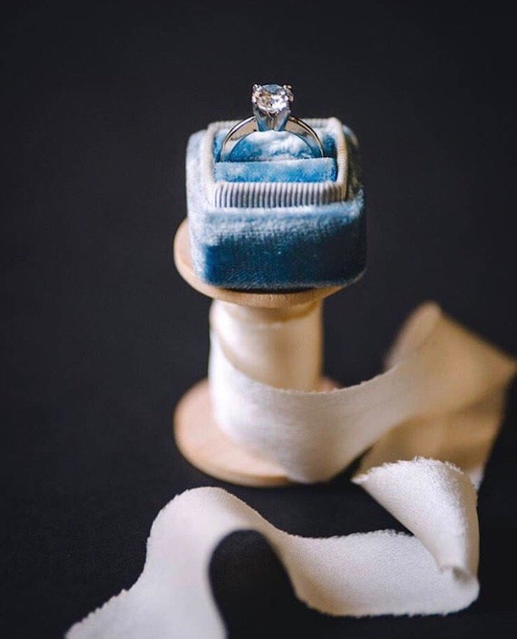 Custom Ring Box,  Handmade, Design Your Ring Box, Velvet Ring Box, Bridal Ring Box, Engagement Ring Box,  Innovation of the Year Award