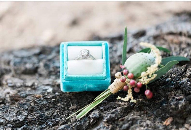 Turquoise Ring Bearer Box by The Family Joolz