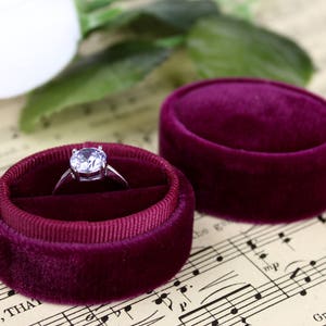 Velvet Ring Box, Wedding Gift, Fall Wedding Gift, Bridesmaid Gift, Wedding Ring Box, Jewelry Box, Engagement Ring Box, Ring Beare Box