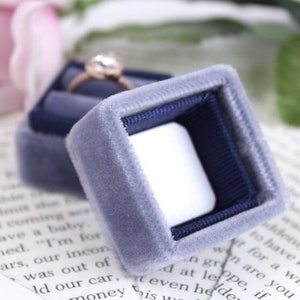 Blue Handmade Ring Box by The Family Joolz