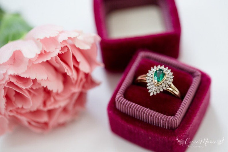 Red Velvet Ring Box by The Family Joolz