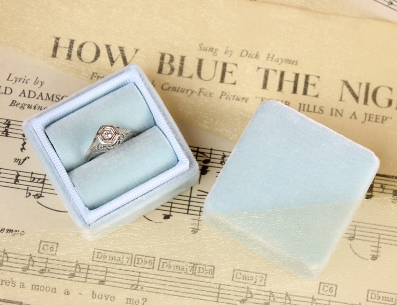Light Blue Proposal Ring Box by The Family Joolz