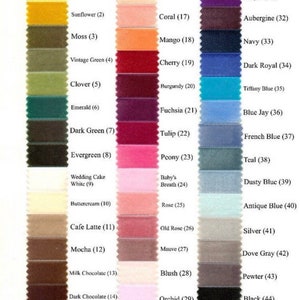 The Family Joolz Velvet Color Chart