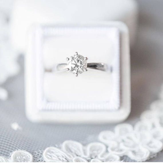 white velvet ring box