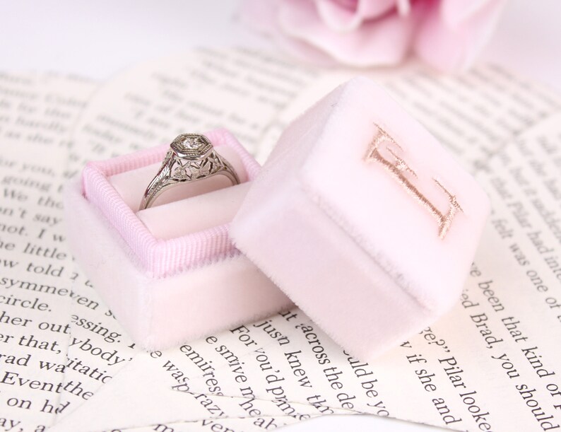 Pink Wedding Ring Box by The Family Joolz