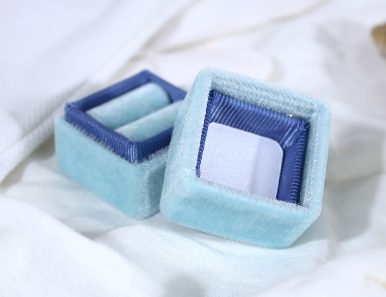 Blue Antique Ring Box by The Family Joolz
