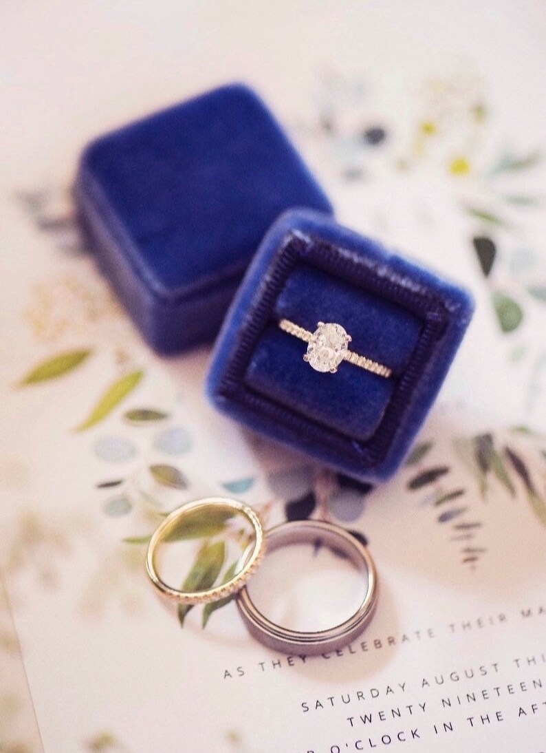 French Blue Wedding Ring Box by The Family Joolz