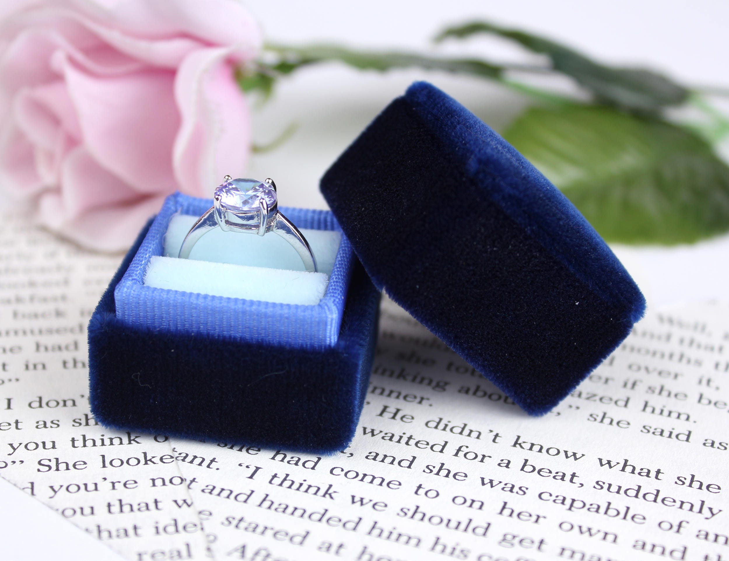 Blue Ring Box Antique Ring Box Wedding Ring Box Handmade Etsy