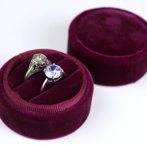 Red Round Engagement Ring Box by The Family Joolz