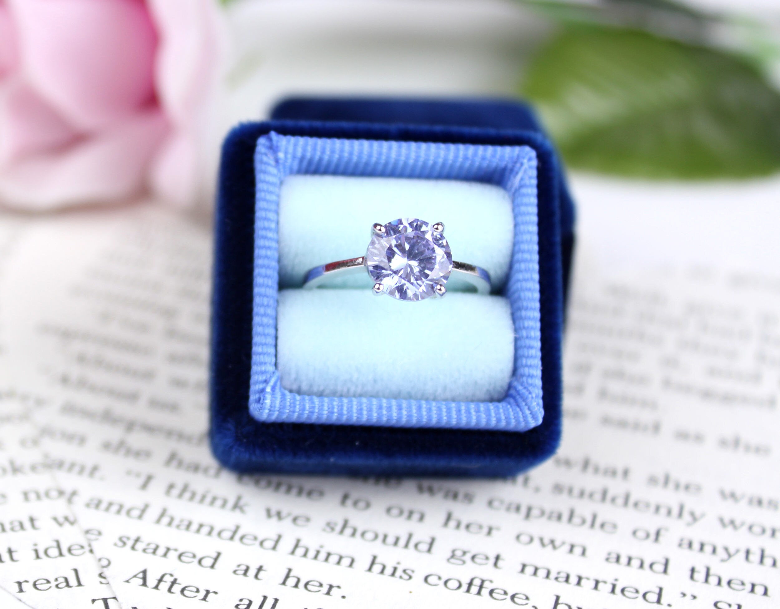 Blue Ring Box Antique Ring Box Wedding Ring Box Handmade Etsy