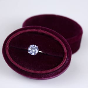Red Oval Proposal Ring Box by The Family Joolz