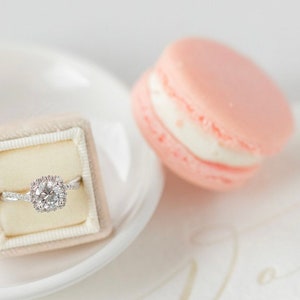 Ring Box, Velvet Ring Box, Wedding Ring Box, Ring Bearer Box, Proposal Ring Box, Engagement Ring Box, Yellow Ring Box
