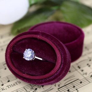 Burgundy Ring Box and Bridesmaid Gift by The Family Joolz