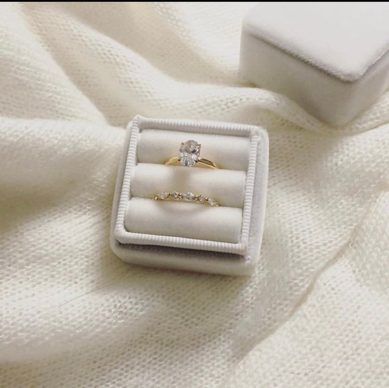 White Two Ring Box by The Family Joolz