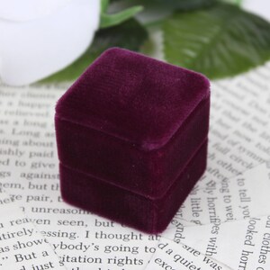 Burgundy Ring Box by The Family Joolz