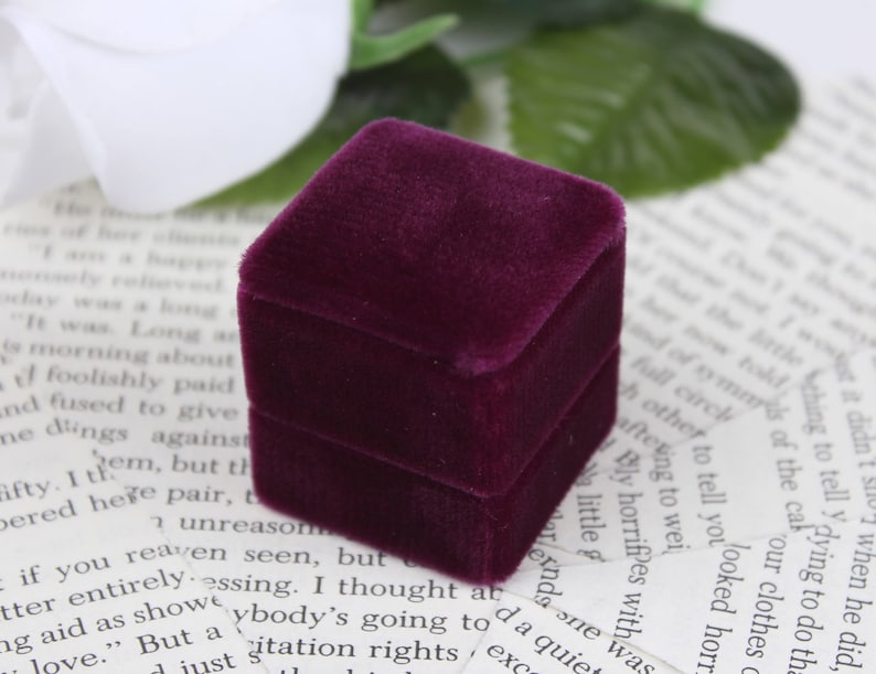 Burgundy Ring Box by The Family Joolz
