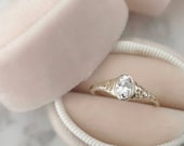 Boîte à bagues de mariage, boîte à bagues de proposition, boîte à bagues en velours, boîte à bagues de fiançailles, boîte à bagues, boîte à bagues faite à la main, boîte à bagues ovale