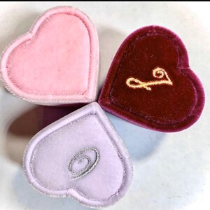 Monogrammed Heart Ring Box by The Family Joolz