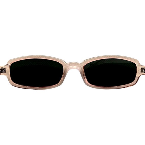 MATMOS Transparent Pink Rectangular Sunglasses Gr… - image 6
